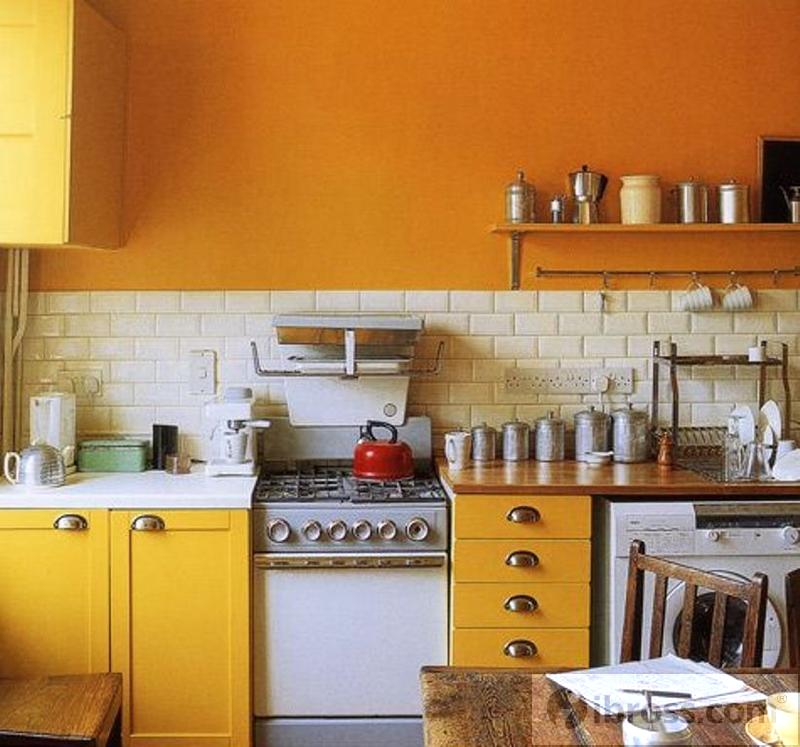 industrial-yellow-kitchen